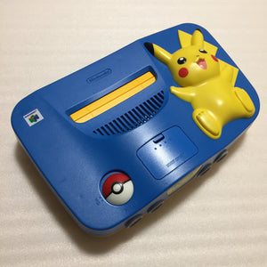 Pikachu Blue Nintendo 64 set with ULTRA HDMI kit - compatible with JP and US games